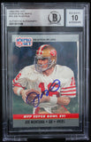 1990 Pro Set Super Bowl MVP's #16 Joe Montana Auto SF 49ers BAS Autograph 10  Image 1