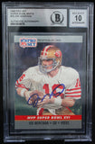 1990 Pro Set Super Bowl MVP's #16 Joe Montana Auto SF 49ers BAS Autograph 10  Image 1