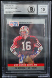 1990 Pro Set Super Bowl MVP's #19 Joe Montana Auto SF 49ers BAS Autograph 10  Image 1