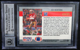 1990 Pro Set Super Bowl MVP's #19 Joe Montana Auto SF 49ers BAS Autograph 10  Image 2