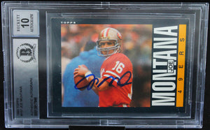 1985 Topps #157 Joe Montana Auto San Francisco 49ers BAS Autograph 10  Image 1