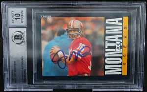 1985 Topps #157 Joe Montana Auto San Francisco 49ers BAS Autograph 10  Image 1