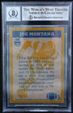 1982 Topps #489 Joe Montana Auto San Francisco 49ers BAS Autograph 10  Image 2