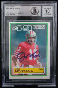 1983 Topps #169 Joe Montana Auto San Francisco 49ers BAS Autograph 10  Image 1