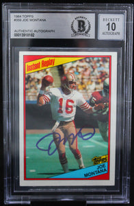 1984 Topps #359 Joe Montana Auto San Francisco 49ers BAS Autograph 10  Image 1