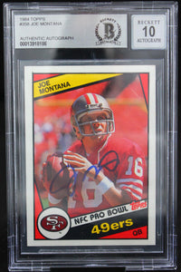 1984 Topps #358 Joe Montana Auto San Francisco 49ers BAS Autograph 10  Image 1