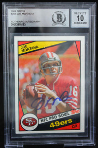 1984 Topps #358 Joe Montana Auto San Francisco 49ers BAS Autograph 10  Image 1