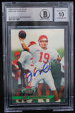 1993 Stadium Club #440 Joe Montana Auto Kansas City Chiefs BAS Autograph 10  Image 1