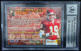 1994 Pinnacle #102 Joe Montana Auto Kansas City Chiefs BAS Autograph 10  Image 2