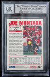 1992 Skybox Impact #227 Joe Montana Auto San Francisco 49ers BAS Autograph 10  Image 2