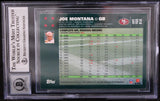 2007 Topps Turn Back the Clock #16 Joe Montana Auto SF 49ers BAS Autograph 10  Image 2