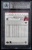 2001 Upper Deck Legends #75 Joe Montana Auto SF 49ers BAS Autograph 10 Image 2