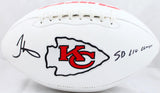 Tyreek Hill Autographed Kansas City Chiefs Logo Football w/SB Champs-Beckett W Hologram *Black Image 1
