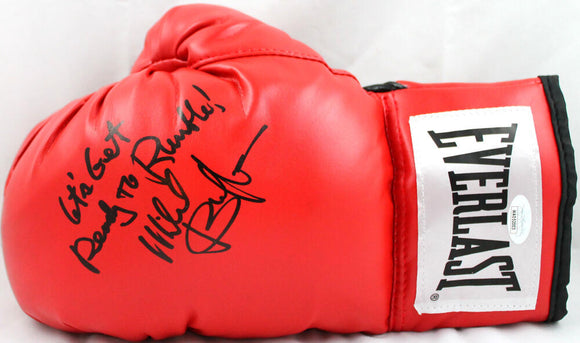 Michael Buffer Autographed Red Everlast Boxing Glove *Left w/Insc.- JSA W   Image 1