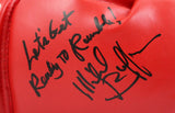 Michael Buffer Autographed Red Everlast Boxing Glove *Right w/Insc.- JSA W   Image 2