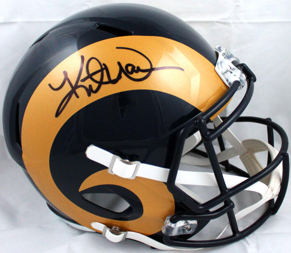 Kurt Warner Signed St. Louis Rams 00-16 Speed F/S Helmet-Beckett W Hologram *Black Image 1