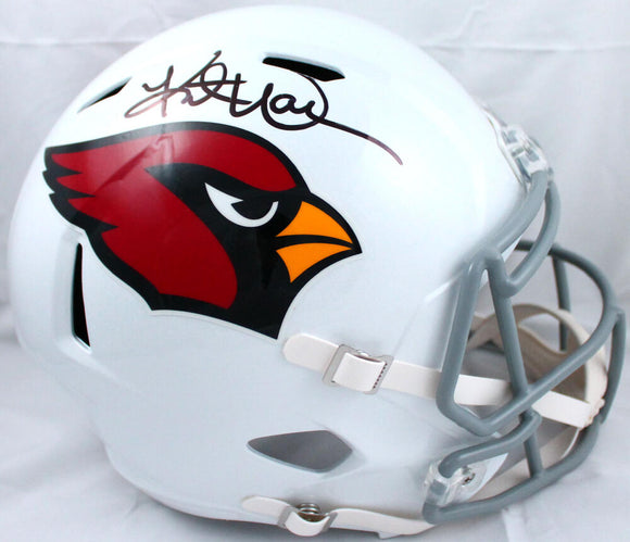 Kurt Warner Autographed Arizona Cardinals F/S Speed Helmet-Beckett W Hologram *Black Image 1