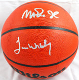 Magic Johnson/James Worthy Autographed Official NBA Wilson Basketball-Beckett W Hologram *Silver Image 1