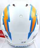 Austin Ekeler Autographed F/S LA Chargers Speed Authentic Helmet w/Insc.-Beckett W Hologram Image 4