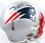 Wes Welker Autographed NE Patriots F/S Speed Authentic Helmet *Top-Beckett W Hologram *Black Image 1