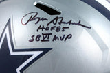 Roger Staubach Autographed Dallas Cowboys F/S Speed Helmet w/SB MVP,HOF- Beckett W Hologram *Black Image 2
