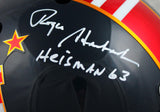 Roger Staubach Signed Navy F/S Schutt DTOM Helmet w/ Heisman-Beckett W Hologram *White Image 2