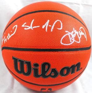 Kemp,McDaniel,Schrempf Autographed Official NBA Wilson Basketball-Beckett Hologram *Silver Image 1