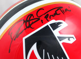 Deion Sanders Autographed Falcons 66-69 Authentic F/S Helmet w/Insc.-Beckett W Hologram Image 2