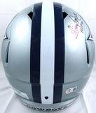 Roger Staubach/Tony Dorsett Signed Cowboys F/S Speed Helmet w/HOF-Beckett W Hologram *Black Image 5