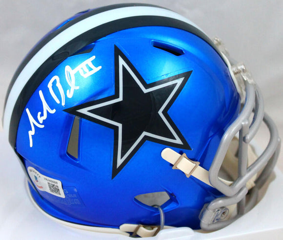 Marion Barber Autographed Dallas Cowboys Flash Speed Mini Helmet-Beckett W Hologram *White Image 1
