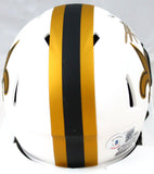 Alvin Kamara Autographed New Orleans Saints Lunar Speed Mini Helmet-Beckett W Hologram *Gold Image 3