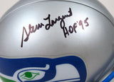 Steve Largent Autographed Seattle Seahawks 83-01 Mini Helmet w/HOF-Beckett W Hologram *Black Image 2