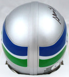 Steve Largent Autographed Seattle Seahawks 83-01 Mini Helmet w/HOF-Beckett W Hologram *Black Image 3