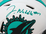 Jaylen Waddle Autographed Miami Dolphins Lunar Speed Mini Helmet-Fanatics *Teal Image 2