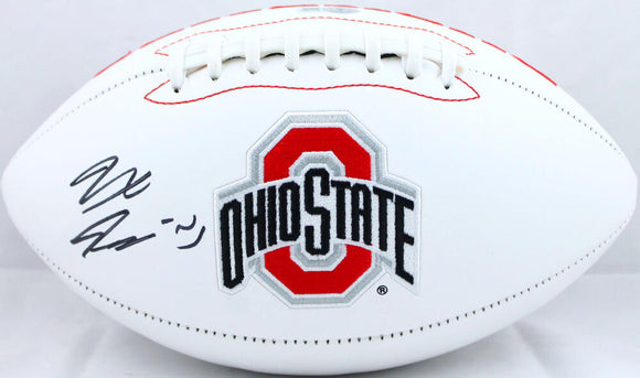 Jaxon Smith-Njigba Autographed Ohio State Buckeyes Logo Football-Beckett Hologram *Black Image 1