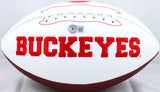 Jaxon Smith-Njigba Autographed Ohio State Buckeyes Logo Football-Beckett Hologram *Black Image 3