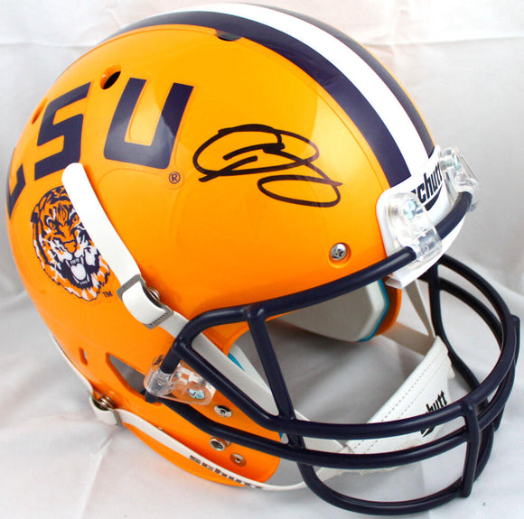 Odell Beckham Jr. Autographed LSU Tigers Yellow F/S Schutt Helmet-Beckett W Hologram *Black Image 1