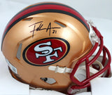 Frank Gore Autographed San Francisco 49ers 96-08 Speed Mini Helmet-Beckett W Hologram *Black Image 1