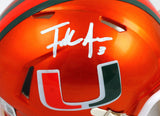 Frank Gore Autographed Miami Hurricanes Flash Speed Mini Helmet-Beckett W Hologram *White Image 2