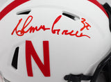 Ahman Green Autographed Nebraska Lunar Speed Mini Helmet-Beckett W Hologram *Red Image 2