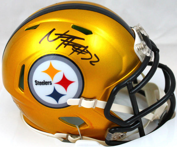 Najee Harris Autographed Pittsburgh Steelers Flash Speed Mini Helmet-Fanatics *Black Image 1