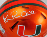 Michael Irvin Signed Miami Hurricanes Flash Speed Mini Helmet-Beckett W Hologram *White Image 2