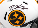 Diontae Johnson Signed Pittsburgh Steelers Lunar Speed Mini Helmet-Beckett W Hologram *Black Image 2