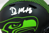 DK Metcalf Autographed Seahawks Eclipse Speed Mini Helmet-Beckett W Hologram *Silver Image 2