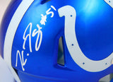 Kwity Paye Autographed Colts Flash Speed Mini Helmet #-Beckett W Hologram *White Image 2