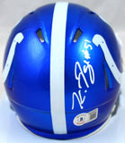 Kwity Paye Autographed Colts Flash Speed Mini Helmet #-Beckett W Hologram *White Image 3