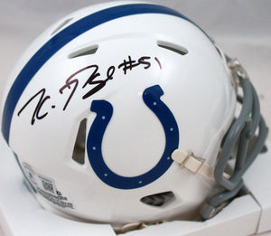 Kwity Paye Autographed Colts Speed Mini Helmet #-Beckett W Hologram *Black Image 1