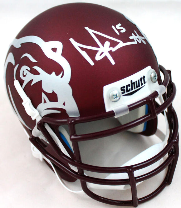 Dak Prescott Signed Mississippi State Bulldogs Maroon Mini Helmet