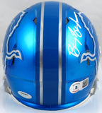 Barry Sanders Autographed Lions Flash Speed Mini Helmet-Beckett W Hologram *White Image 3