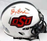 Barry Sanders Autographed OSU Cowboys Speed Mini Helmet-Beckett W Hologram *Orange Image 1